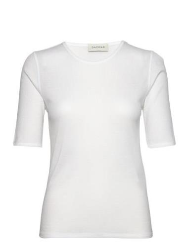 Lyocell Rib Tee Designers T-shirts & Tops Short-sleeved White House Of...