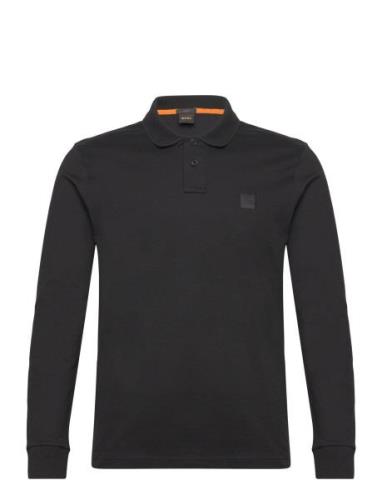 Passerby Tops Polos Long-sleeved Black BOSS