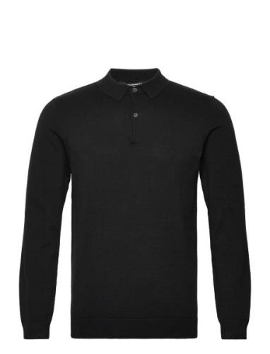 Resort Ls Polo Tops Polos Long-sleeved Black French Connection