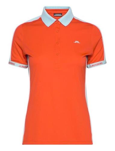 Demi Polo Tops T-shirts & Tops Polos Orange J. Lindeberg