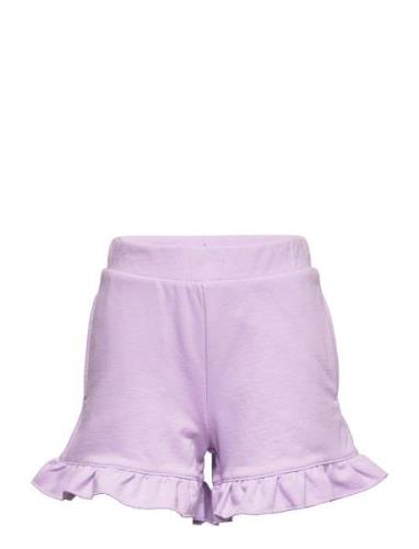 Lpchilli Flounce Sweat Shorts Bc Bottoms Shorts Purple Little Pieces