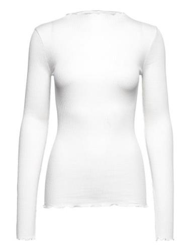 Silk T-Shirt Tops T-shirts & Tops Long-sleeved White Rosemunde