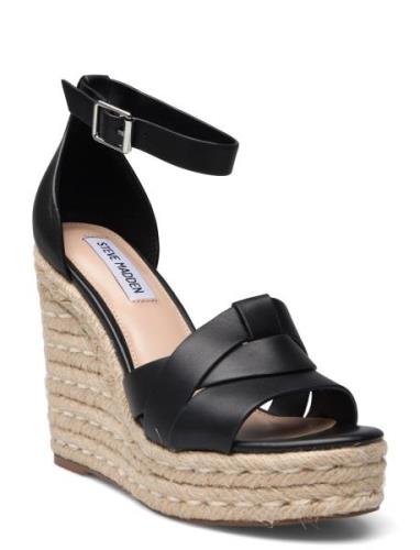 Sivian Sandal Sandalette Med Klack Espadrilles Black Steve Madden