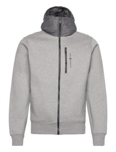 Bowman Insulated Zip Hood Sport Sweat-shirts & Hoodies Hoodies Grey Sa...