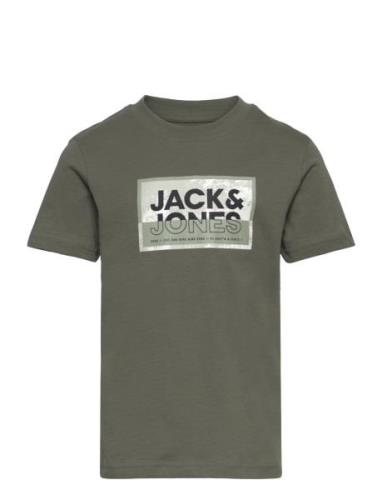 Jcologan Tee Ss Crew Neck Ss24 Jnr Tops T-shirts Short-sleeved Khaki G...