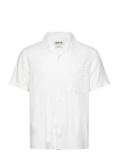 Sdallan Cuba Tops Shirts Short-sleeved White Solid