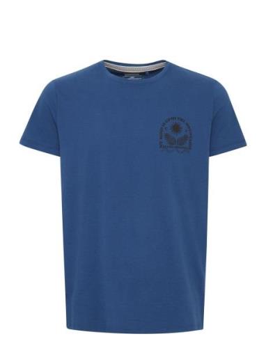 Tee Tops T-shirts Short-sleeved Blue Blend