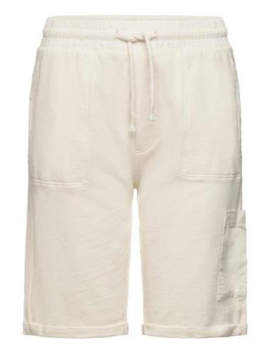 Cotton Shorts With Elastic Waist Bottoms Shorts White Mango