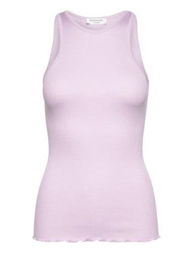 Silk Top Tops T-shirts & Tops Sleeveless Pink Rosemunde