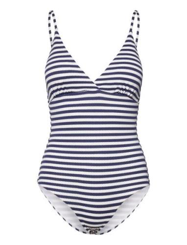 Ibiza Swimsuit Jacquard Baddräkt Badkläder Navy Missya