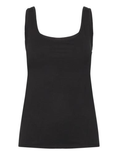 Natural Comfort Tank Top Tops T-shirts & Tops Sleeveless Black Calida