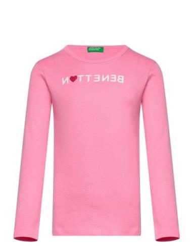 T-Shirt L/S Tops T-shirts Long-sleeved T-shirts Pink United Colors Of ...