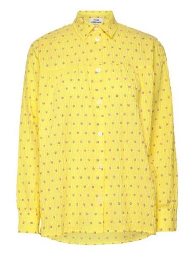 Crinckle Pop Vinny Shirt Aop Tops Shirts Long-sleeved Yellow Mads Nørg...