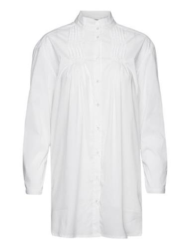 Crleonora Shirt Tops Shirts Long-sleeved White Cream