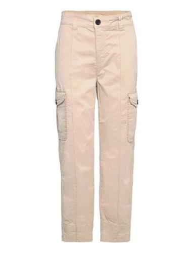 Madisane Paper Cargo Bottoms Trousers Cargo Pants Beige MOS MOSH
