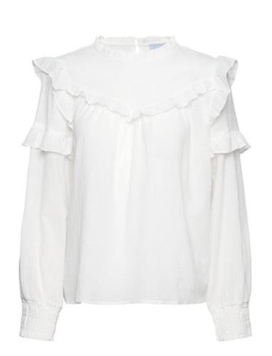 Mathilda Bluse Tops Blouses Long-sleeved White Minus