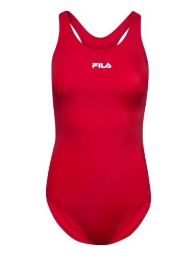 Saki Racer Back Swimsuit Sport Swimsuits Red FILA