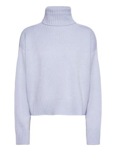 Wool Turtleneck Sweater Tops Knitwear Turtleneck Purple Filippa K