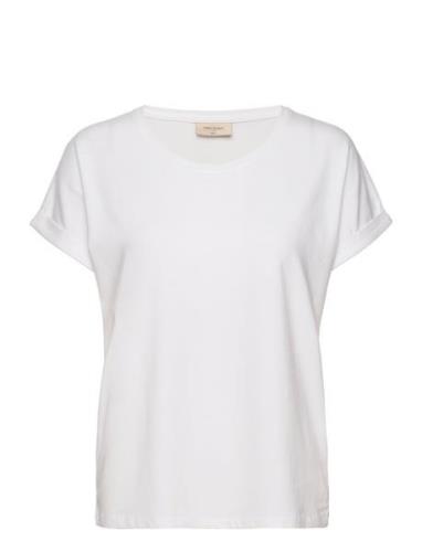 Fqjoke-Ss Tops T-shirts & Tops Short-sleeved White FREE/QUENT