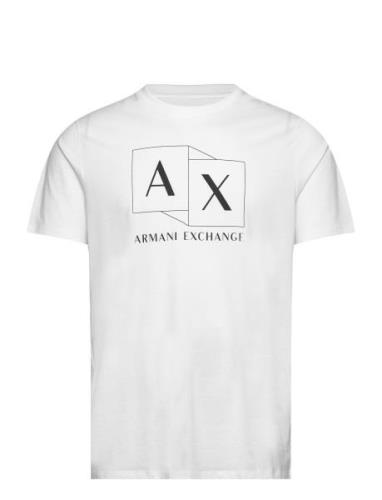 T-Shirt Tops T-shirts Short-sleeved White Armani Exchange