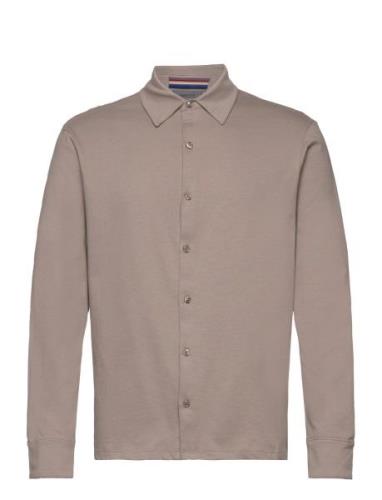Fiere Ls Shirt M Tops Polos Long-sleeved Beige SNOOT