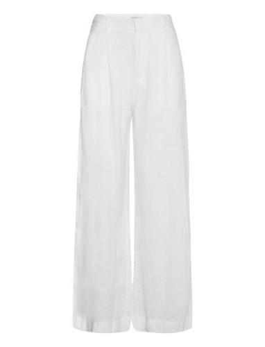 Gina Tricot Linen Trousers Vit