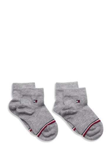 Th Baby Sock 2P Sockor Strumpor Grey Tommy Hilfiger