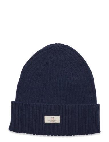 Cotton Knitted Classic Beanie Accessories Headwear Hats Beanie Navy Co...