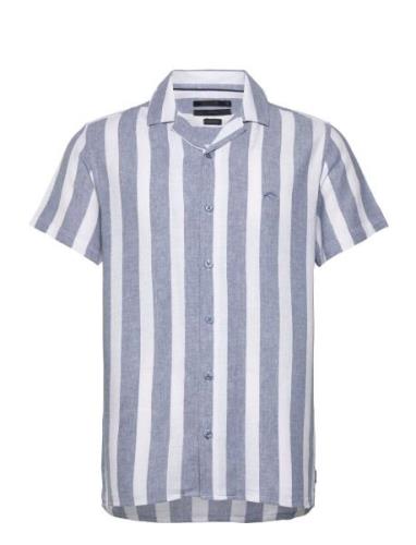 Incarlui Tops Shirts Short-sleeved Blue INDICODE