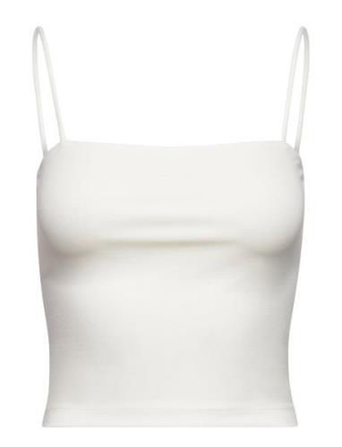 Singlet Tops T-shirts & Tops Sleeveless White Gina Tricot