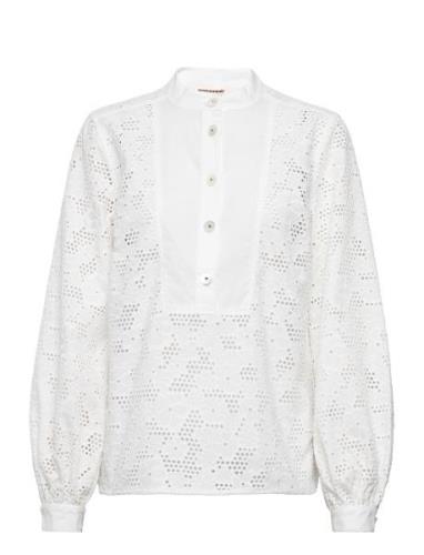 Basma Tops Blouses Long-sleeved White Custommade