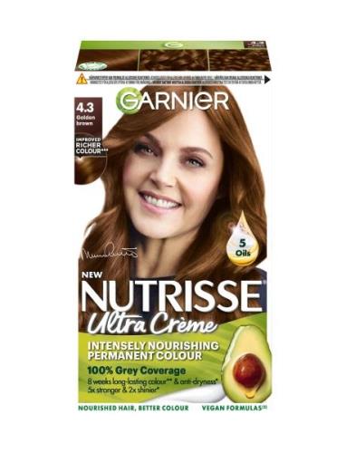 Garnier Nutrisse Ultra Crème 4.3 Golden Brown Beauty Women Hair Care C...