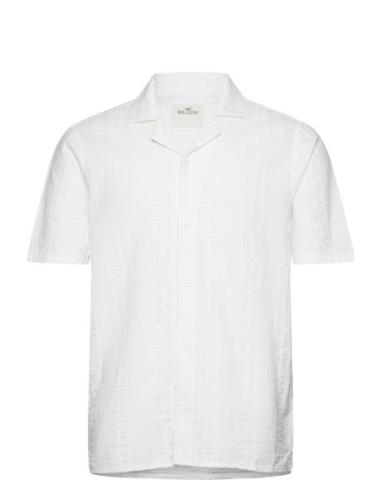 Hco. Guys Wovens Tops Shirts Short-sleeved White Hollister