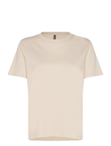 Pieces Pcria Ss Solid Tee Jrs Noos Bc Beige