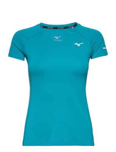 Sun Protect Tee Sport T-shirts & Tops Short-sleeved Blue Mizuno