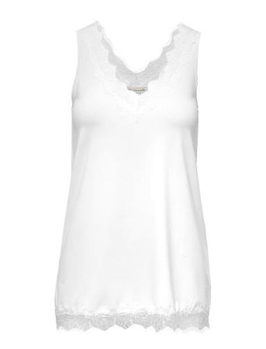 Rosemunde Rwbillie Sl Lace V-Neck Top Vit