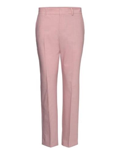 Straight Suit Trousers Bottoms Trousers Straight Leg Pink Mango