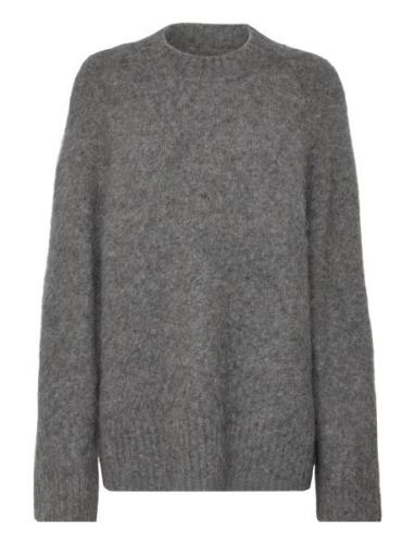 Fure Fluffy Knit Sweater Tops Knitwear Jumpers Grey HOLZWEILER