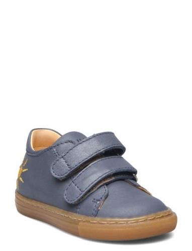 Shoes - Flat - With Velcro Låga Sneakers Blue ANGULUS