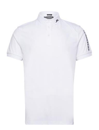 Tour Tech Reg Fit Golf Polo Sport Polos Short-sleeved White J. Lindebe...