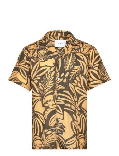 Bob Flower Tencel Shirt Tops Shirts Short-sleeved Brown Les Deux