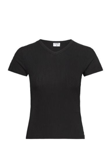High V Neck Tee Designers T-shirts & Tops Short-sleeved Black Filippa ...