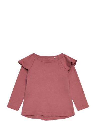 Blouse Ls - Girls Tops T-shirts Long-sleeved T-shirts Pink Fixoni
