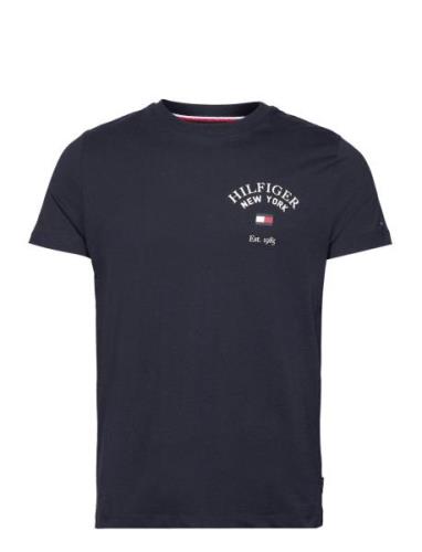 Arch Varsity Tee Tops T-shirts Short-sleeved Navy Tommy Hilfiger