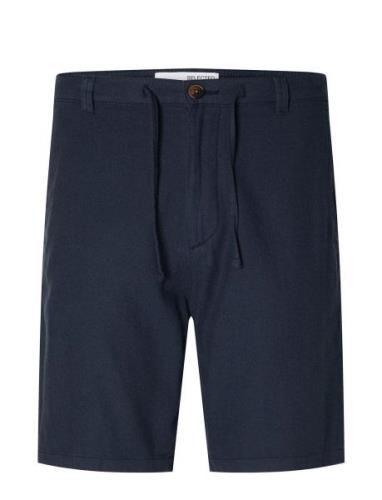 Slhregular-Brody Linen Shorts Noos Bottoms Shorts Casual Navy Selected...