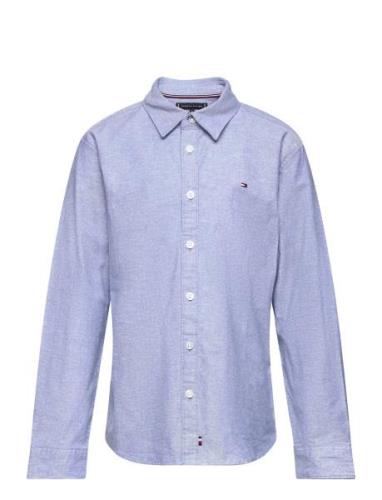 Flag Oxford Shirt L/S Tops Shirts Long-sleeved Shirts Blue Tommy Hilfi...