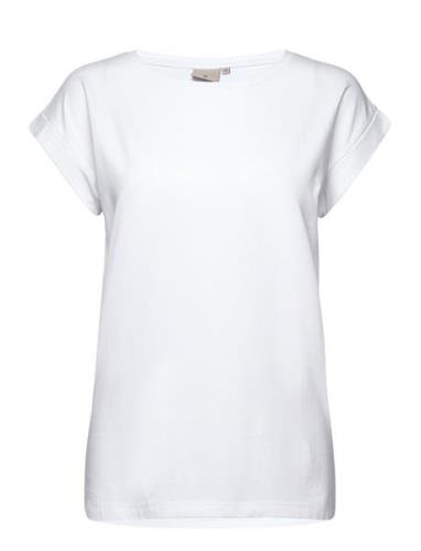 Sleeveless-Jersey Tops T-shirts & Tops Short-sleeved White Brandtex