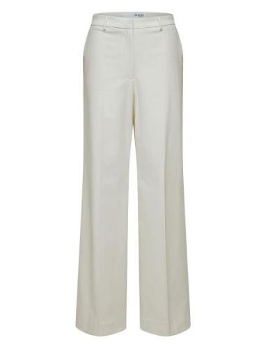 Slfeliana Hw Wide Pant N Bottoms Trousers Suitpants White Selected Fem...