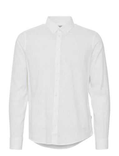 Cfanton 0053 Bd Ls Linen Mix Shirt Tops Shirts Casual White Casual Fri...
