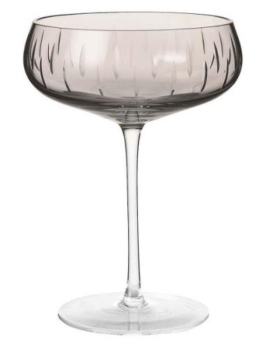 Champagne Coupe Single Cut Home Tableware Glass Champagne Glass Grey L...